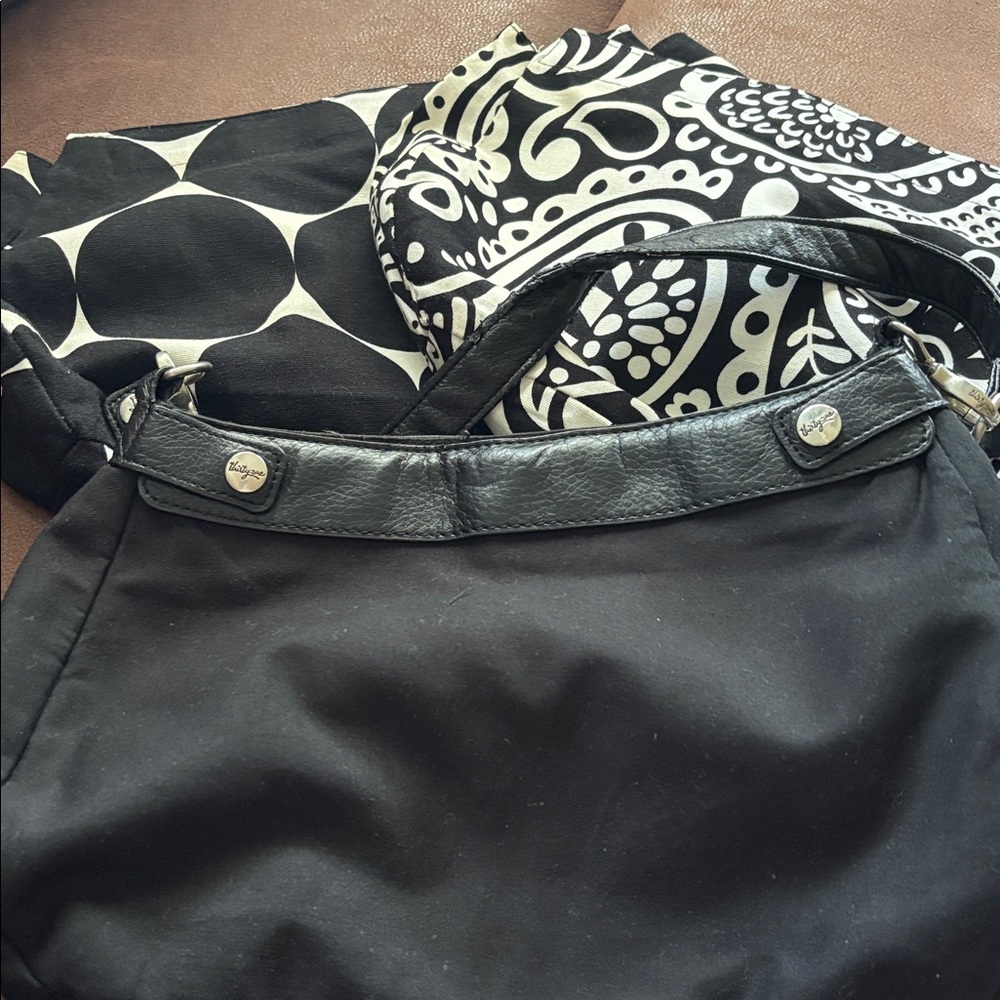 thirty-one Black Shoulder Bag with Faux Leather Trim
